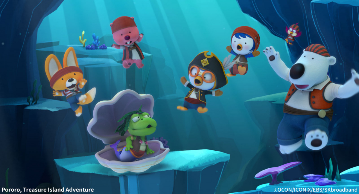 Кадры из Пингвинёнок Пороро: Пираты острова сокровищ (2019)