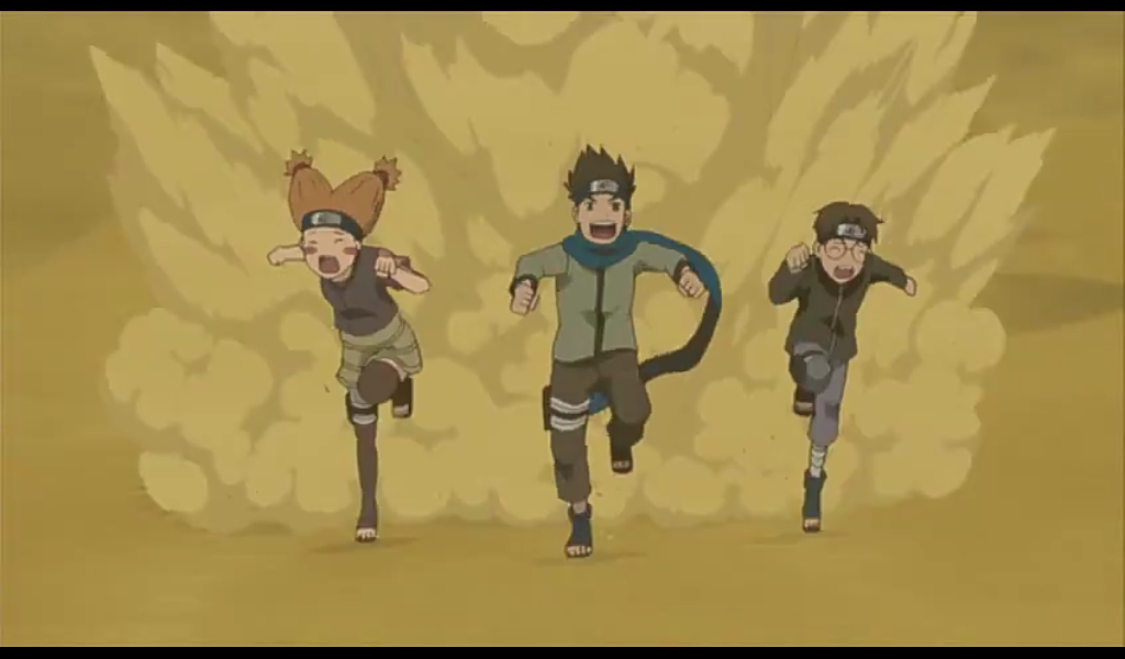 Кадры из Наруто против Конохомару. Экзамен на тюнина (2011)